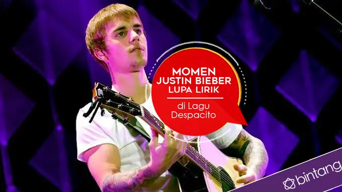 [Bintang] Momen Justin Bieber Lupa Lirik di Lagu Despacito