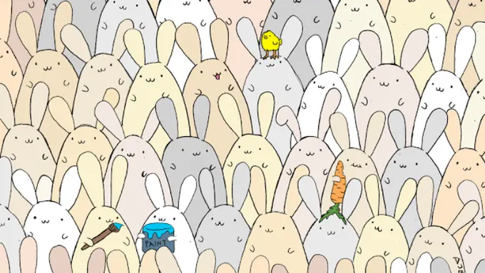 Mencari Sebutir Telur Paskah di Antara Puluhan Kelinci, Bisa?