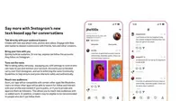 Bocoran tampilan aplikasi berbasis teks milik Instagram yang diramalkan menjadi pesaing Twitter. Foto ini adalah newsletter milik Lia Haberman yang bocor ke internet (Foto: The Verge).