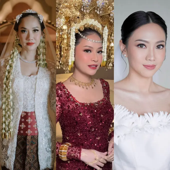 3 Detail Gaya Makeup Pengantin dari Bunga Citra Lestari, Hanggini, dan Shania Eks JKT 48 yang Menikah Barengan