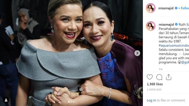 Sheila Majid bersama Ruth Sahanaya (Liputan6.com/ IG/ https://www.instagram.com/p/B2OIySlFtmz/)