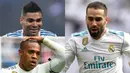 Real Madrid terkenal dengan taktik transfer menarik kembali pemain yang sempat dipinjamkan dan dijual. Alhasil banyak diantara pesepak bola berikut menjadi pilar utama Real Madrid musim ini (Kolase foto AFP).