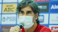 Stefano Cugguru atau Teco Sebelum Laga Lawan Persib Bandung (Dewi Divianta/Liputan6.com)