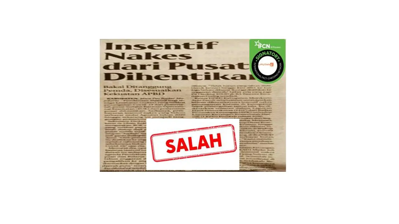 Cek Fakta insentif nakes
