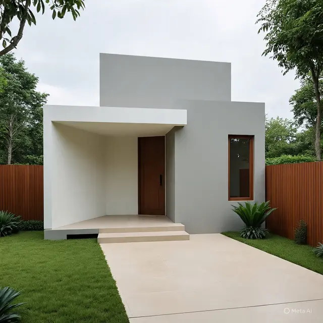 Desain Rumah Sederhana 1 Lantai dengan Teras Minimalis