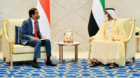 Presiden Joko Widodo atau Jokowi bersama Perdana Menteri dan Ruler atau Emir Dubai Persatuan Emirat Arab (PEA), Sheikh Mohammed Bin Rashid Al Maktoum (MBR). (Foto: Biro Pers Sekretariat Presiden)