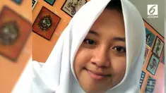 Pemilik akun Facebook Afi Nihaya Faradisa hadir pada upacara peringatan Hari Lahir Pancasila di Gedung Pancasila, Jakarta, Kamis (01/05). 