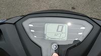 Speedometer Yamaha FreeGo dengan informasi voltase aki (Amal/Liputan6.com)