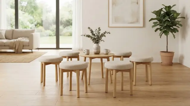 Kursi Stool Bulat/AI Generated
