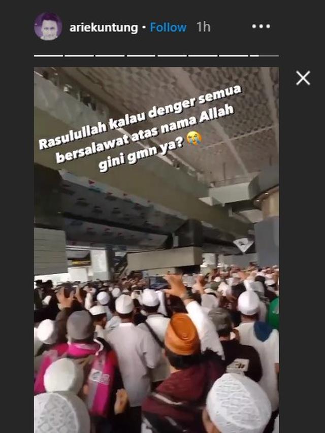 Arie Untung Jemput Habib Rizieq Syihab di Bandara Soetta ...