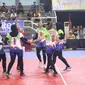 Tim putri Kharisma Bandung lolos ke semifinal Livoli 2019 Divisi Utama. Kharisma mengalahkan Vita Solo 3-0 di GOR Dimyati, Tangerang, Banten, Jumat (18/10/2019). (foto: PBVSI)