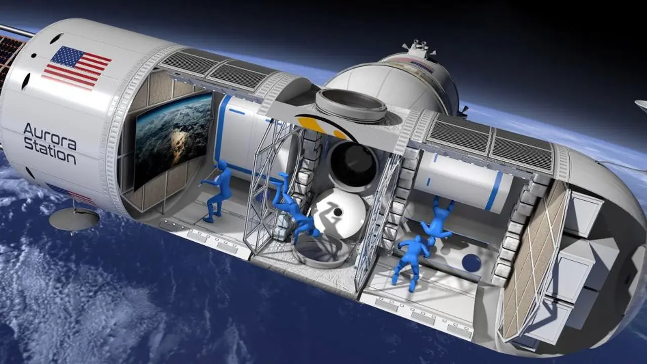 Aurora Station, hotel mewah pertama adi angkasa luar yang segera terbang di orbit pada 2022 mendatang (The Weather Channel via AFP)