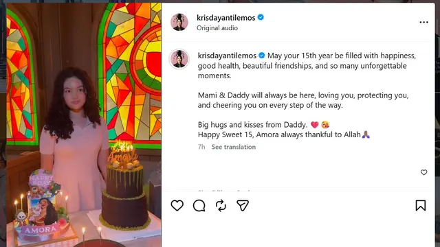 Amora Lemos ulang tahun (instagram.com/krisdayantilemos)