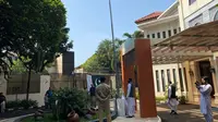 Hari upacara pengibaran hari benderan nasional di kedubes Pakistan, Sabtu (23/3/2024), (Liputan6.com/Fitria Putri Jalinda).