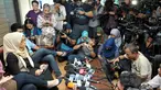 Ibunda Marshanda, Riyanti Sofyan menggelar jumpa pers di kediamannya kawasan Menteng, Jakarta, Jumat (8/8/14). (Liputan6.com/Panji Diksana)