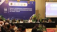 Deputi V Bidang Koordinasi Komunikasi dan Informasi (Kominfo) Kemenko Polkam, Marsda TNI Eko Dono Indarto pada pembukaan rapat koordinasi "Peningkatan Nilai Indeks Kemerdekaan Pers di Jawa Timur" di Malang, Rabu (18/6/2025). )Foto: Tim Humas Kemenko Polkam).