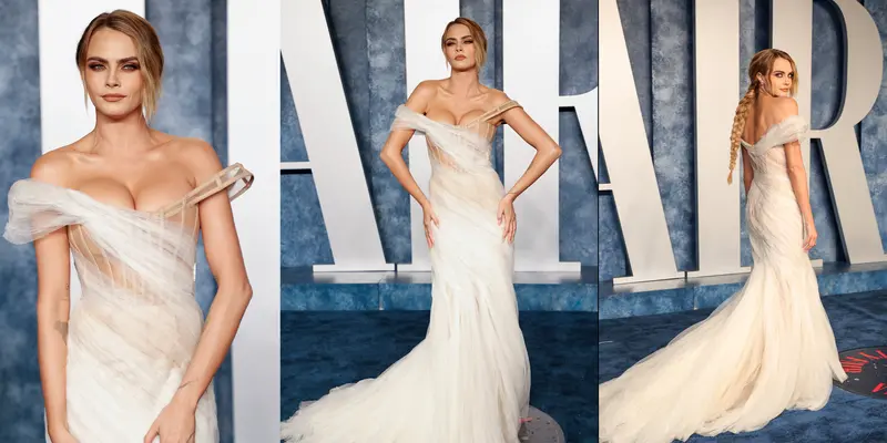 Cara Delavigne Tampil Glamor dalam Balutan Gaun Malam di After Pary Oscar 2023