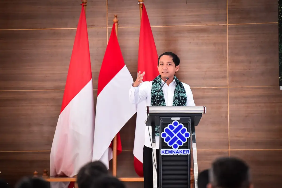 Menteri Kehutanan Raja Juli Antoni di Balai Pelatihan Vokasi dan Produktivitas (BPVP) Bandung Barat, Selasa (9/9/2025) (Istimewa)