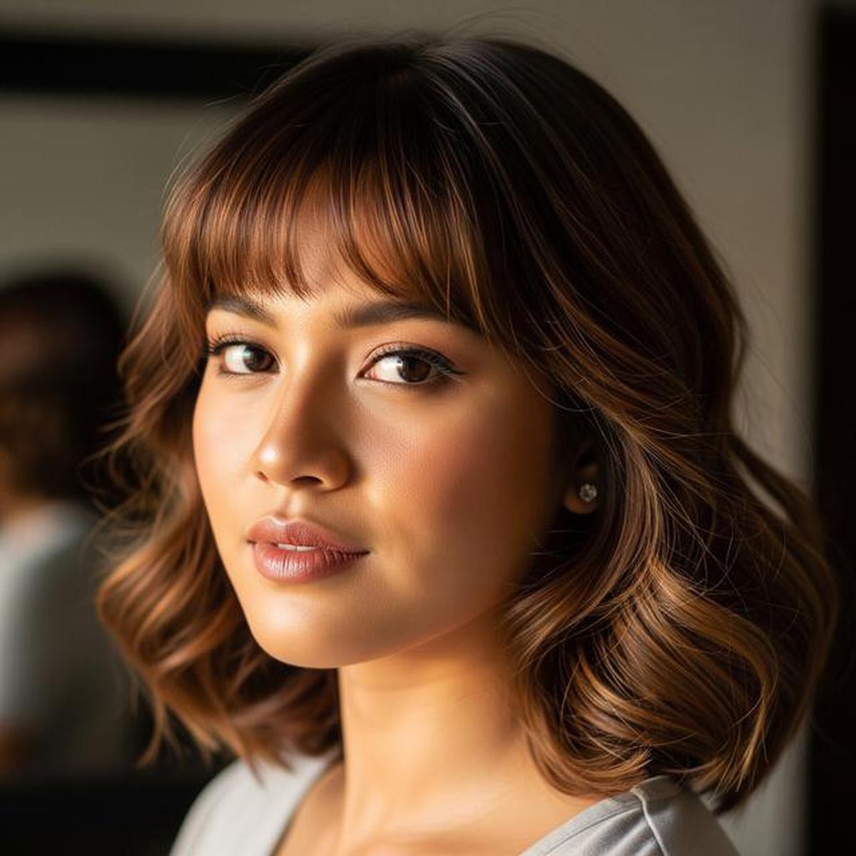 10 Model Rambut Medium dengan Poni Anti Lepek, Tampil Stylish Sepanjang Hari