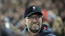 Manajer Liverpool Jurgen Klopp dalam laga kontra Salzburg pada matchday kedua Grup E Liga Champions di Anfield, Kamis (3/10/2019) dini hari WIB. Liverpool menang 4-3.(AP Photo/Jon Super)