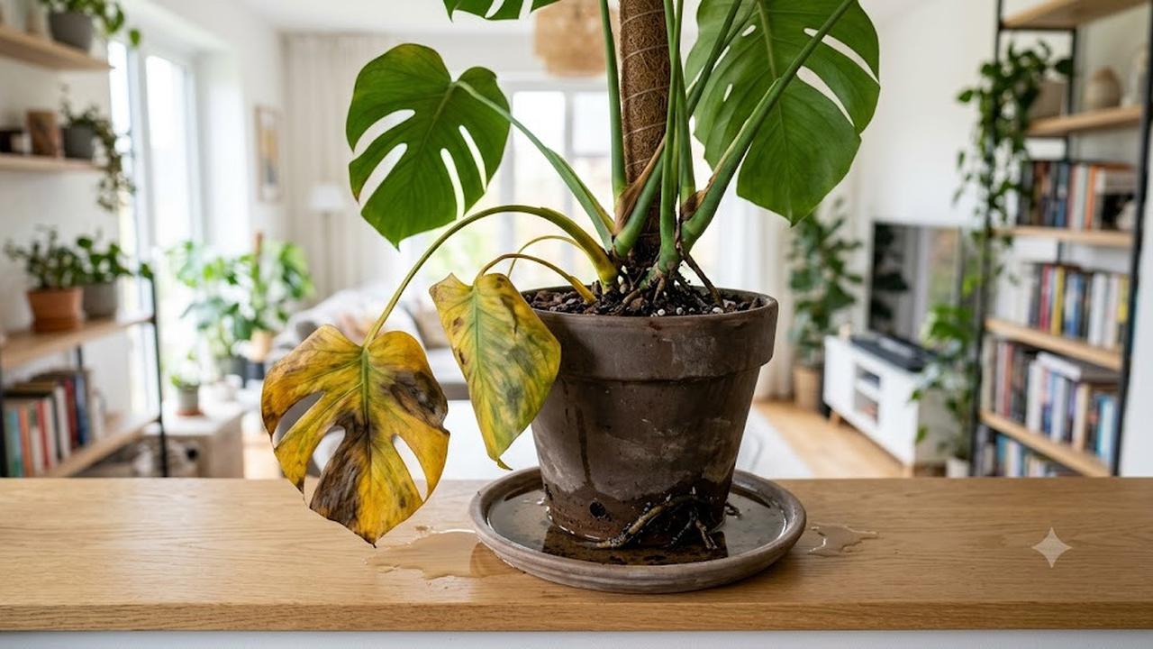 Penyiraman Monstera yang Berlebihan
