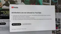 YouTube Tuntut Pengguna Nonaktifkan Adblock dan Aplikasi Sejenis! Ini Alasannya. (Liputan6.com/ Yuslianson)