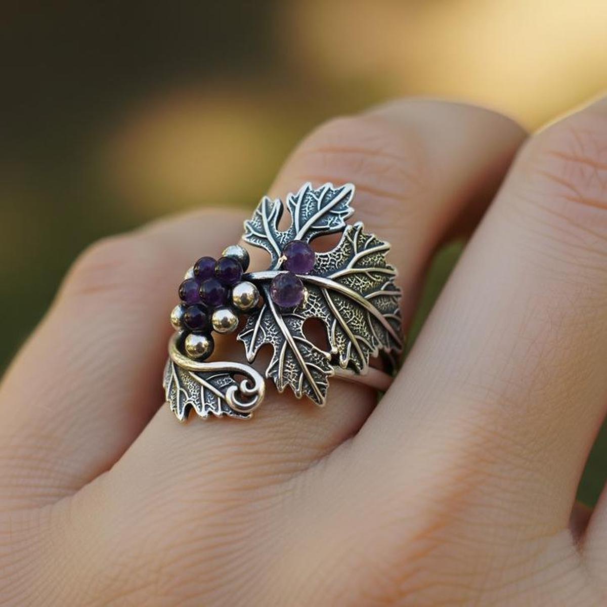 Cincin Model Daun Anggur