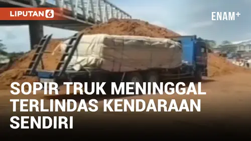 VIDEO: Innalillahi, Sopir Truk Tronton Terlindas Kendaraan Sendiri Saat Lakukan Perbaikan