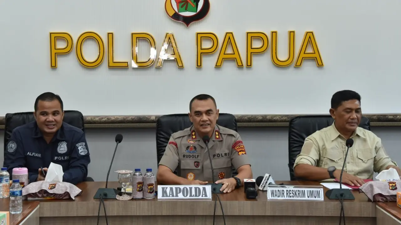 Konfrensi Pers Kapolda Papua Akan Situasi Terkini di Jayapura