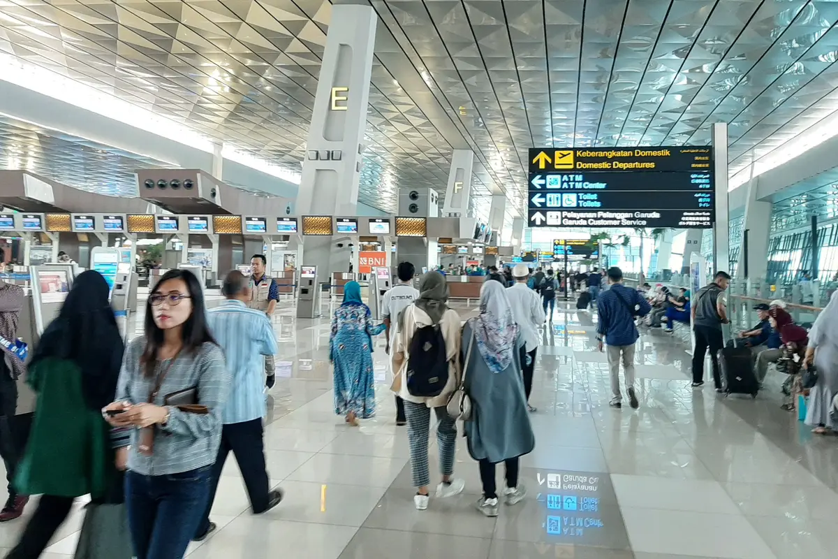 Bandara Internasional Soekarno-Hatta Tangerang Banten.