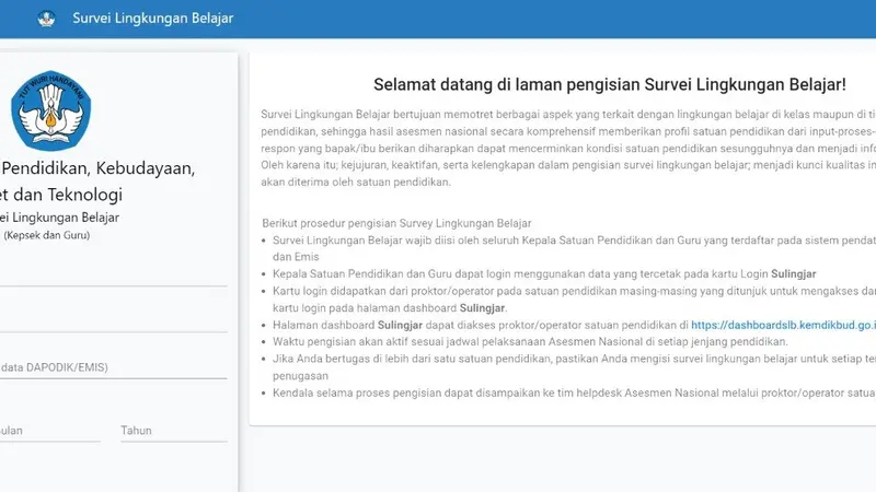 Kementerian Pendidikan, Kebudayaan, Riset, dan Teknologi (Kemendikbudristek) memiliki program Survei Lingkungan Belajar bagi Kepala Sekolah (Kepsek) dan Guru.