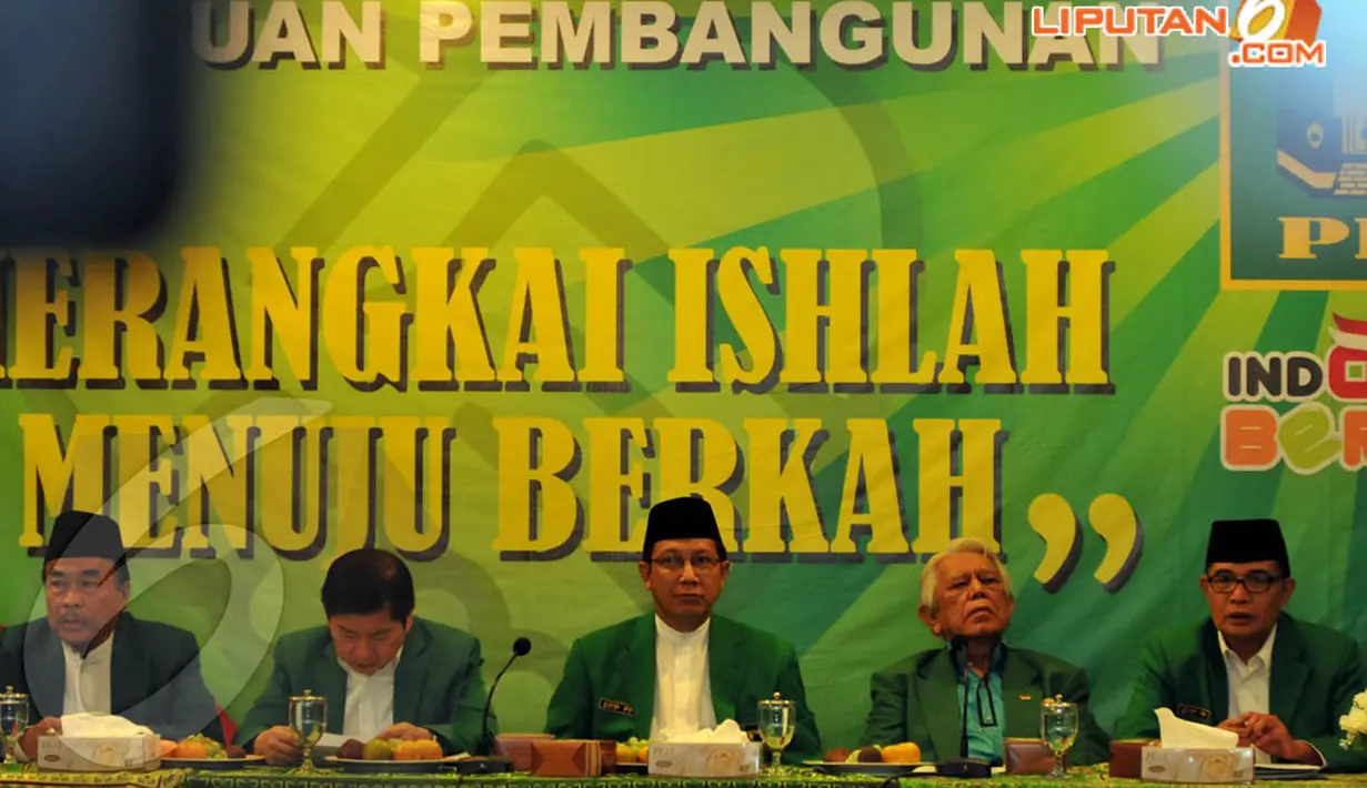 Rapat yang berlangsung selama lebih dari 5 jam itu memutuskan untuk memberhentikan sementara Suryadharma Ali (SDA) sebagai Ketua Umum PPP. (Liputan6.com/Johan Tallo)