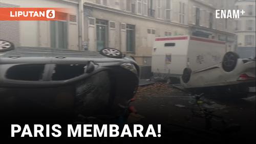 VIDEO: Insiden Penembakan Prancis, Pengunjuk Rasa Kurdi Bentrok dengan Aparat di Paris