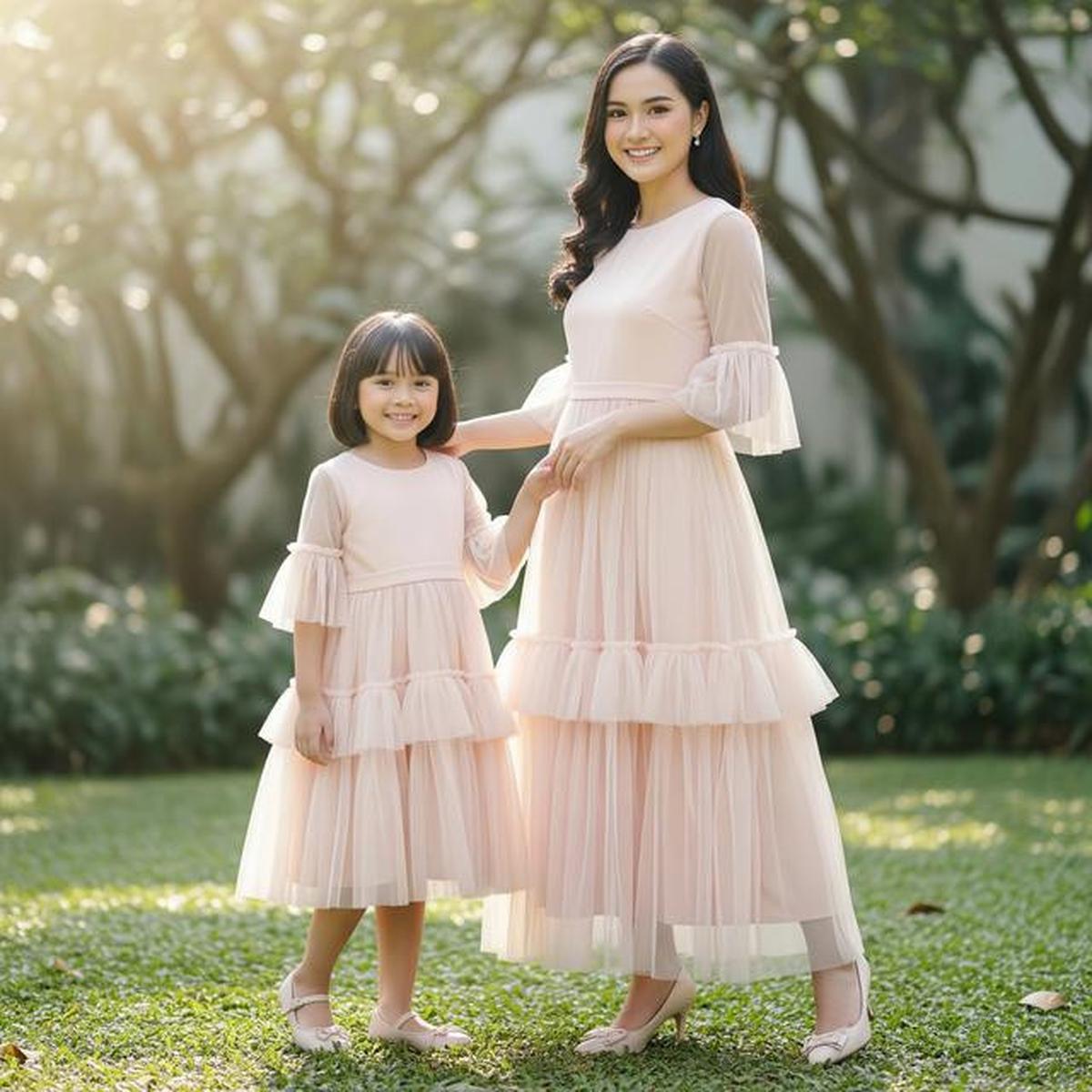 7 Model Dress Couple Ibu dan Anak yang Bikin Tampilan Makin Kompak