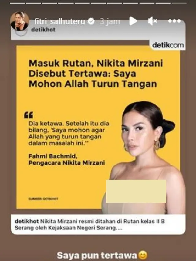 Nikita Mirzani - Fitri Salhuteru (Foto: Instagram/@fitri_salhuteru)