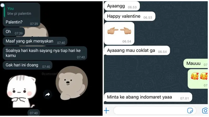 6 Chat Ucapan Valentine dari Pacar Ini Romantis, Hari Kasih Sayang Penuh Warna