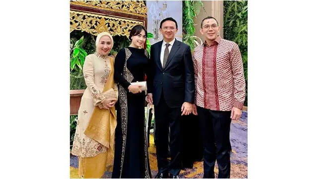 6 Potret Puput Nastiti Istri Ahok di Resepsi Pernikahan Cucu Megawati, Berkarisma