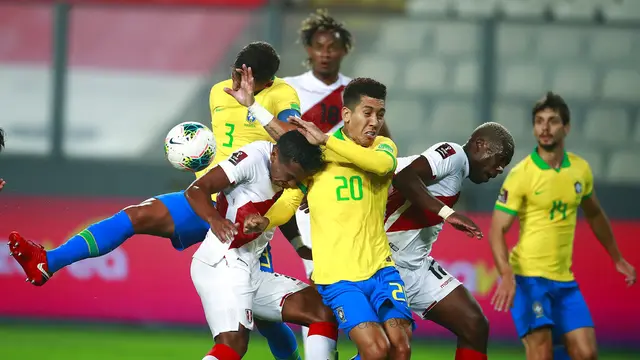 FOTO: Neymar Hattrick, Brasil Lumat Peru di Kualifikasi Piala Dunia 2022