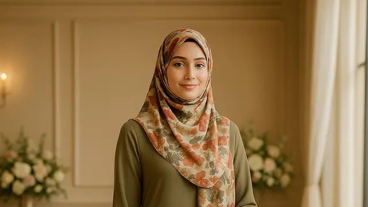 8 Inspirasi Gamis Polos dengan Hijab Motif, Padu Padan Simpel tapi Memesona di 2025