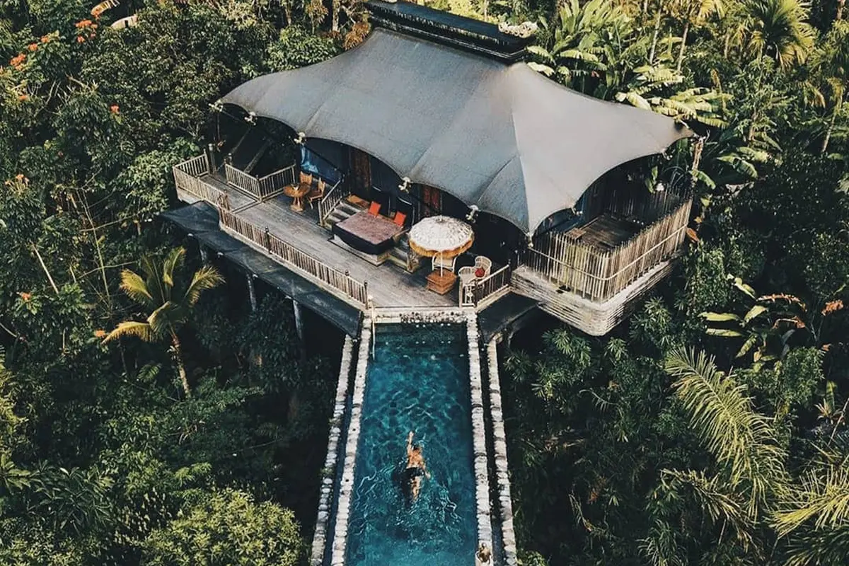 Capella Ubud Bali Hotel terbak di Asia