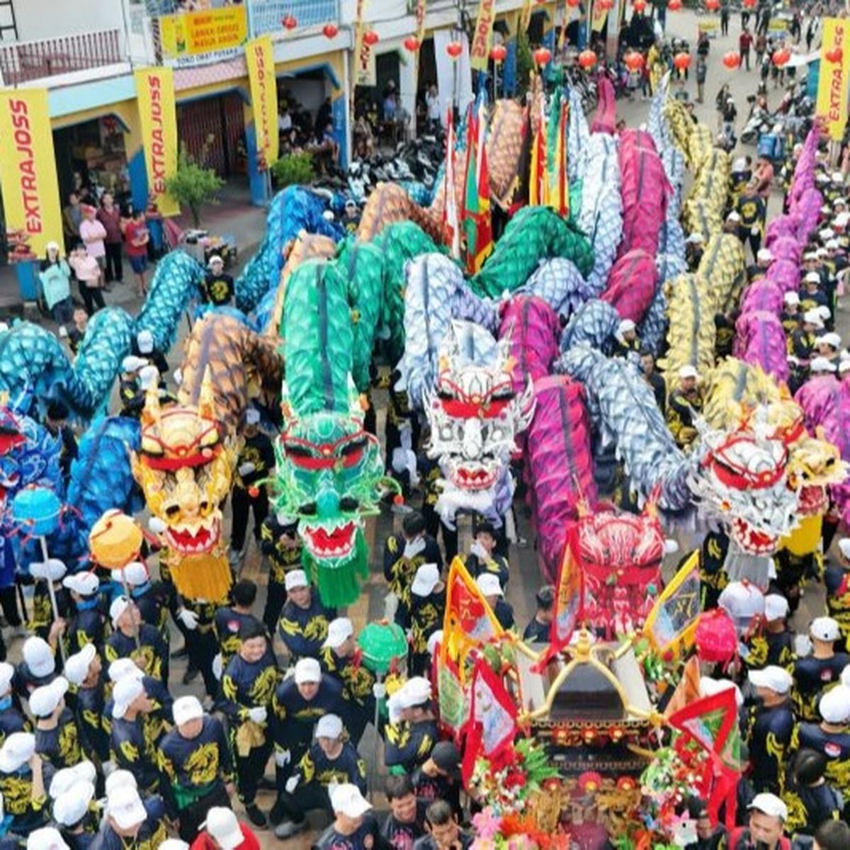 Sembilan Naga Singkawang Jalani Ritual Buka Mata Jelang Cap Go Meh