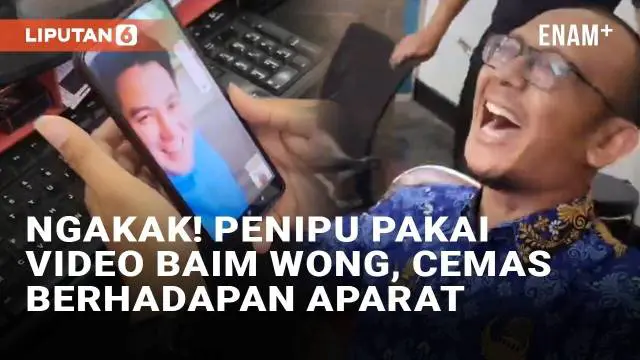 VIDEO: Ngakak! Penipu Pakai Video Baim Wong, Tutup Telepon Saat Kamera Diarahkan ke Jaksa dan Polisi