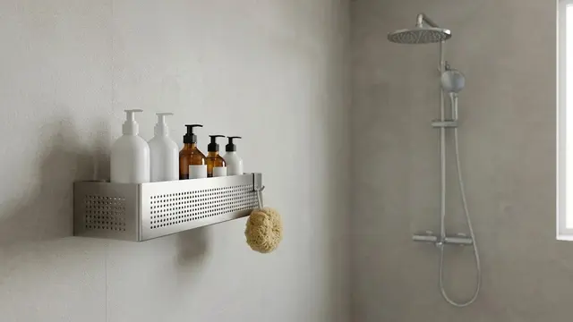 Pasang Rak Dinding Gantung di Luar Jangkauan Shower