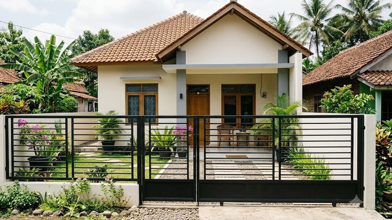 Warna Cat Pagar yang Cocok untuk Rumah Minimalis Kampung (AI Generated)