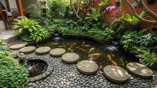 Kolam Ikan dengan Jalur Pijakan Anti Slip