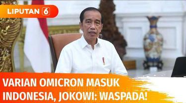 Presiden Joko Widodo menyampaikan perkembangan virus Covid-19 seiring ditemukannya varian omicron di Indonesia. Jokowi mengimbau masyarakat untuk waspada dan jangan panik serta mengimbau masyarakat untuk segera melaksanakan vaksinasi bagi yang belum.