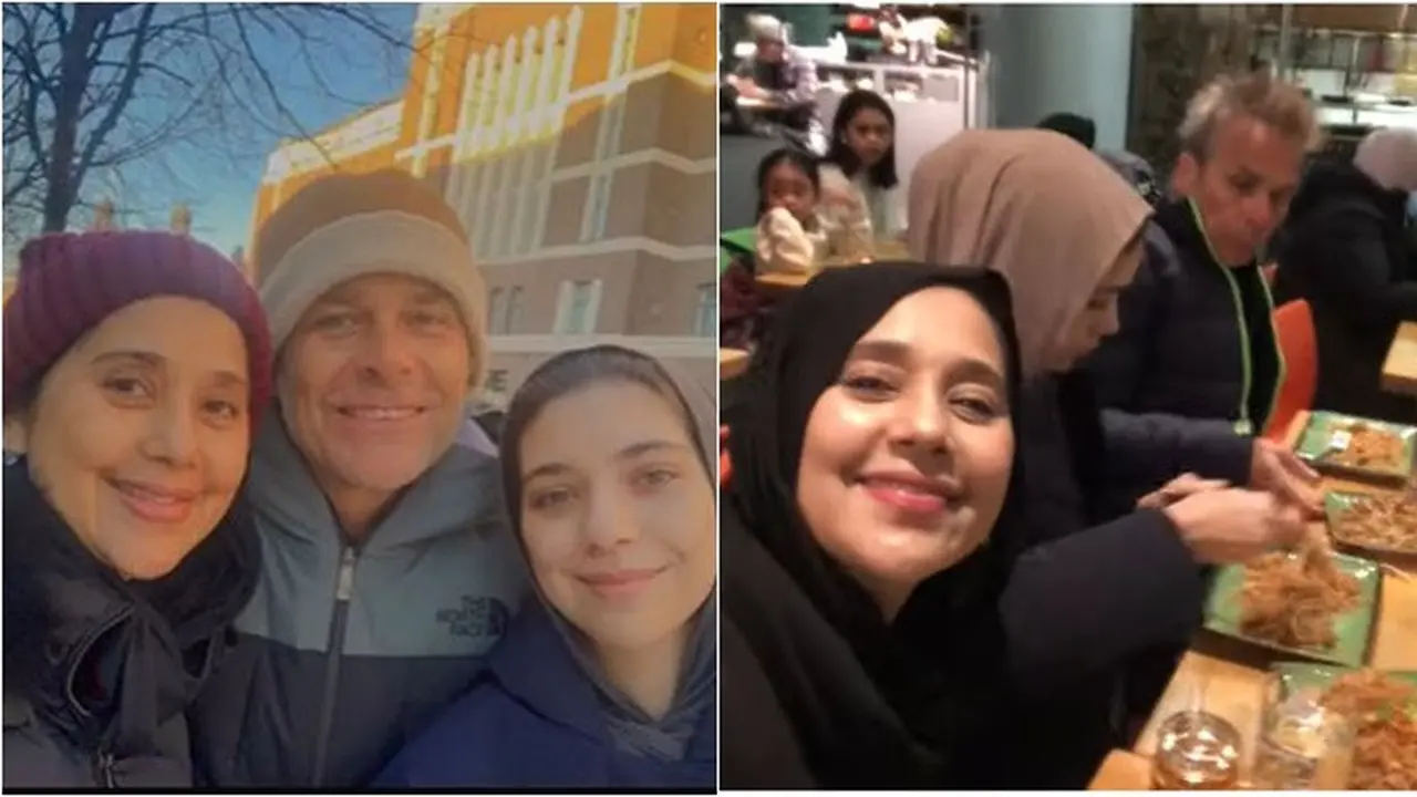 7 Potret Ayu Azhari dan Keluarga Cari Makanan Halal saat Tahun Baru di Finlandia