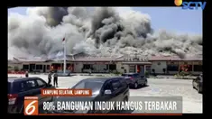 Kantor Polres Lampung Selatan kebakaran. Sebanyak 38 tahanan berhasil dievakuasi.