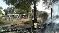 Lebih dari 50 orang tewas akibat bom salah sasaran yang terjadi di Rann, Nigeria (AP)