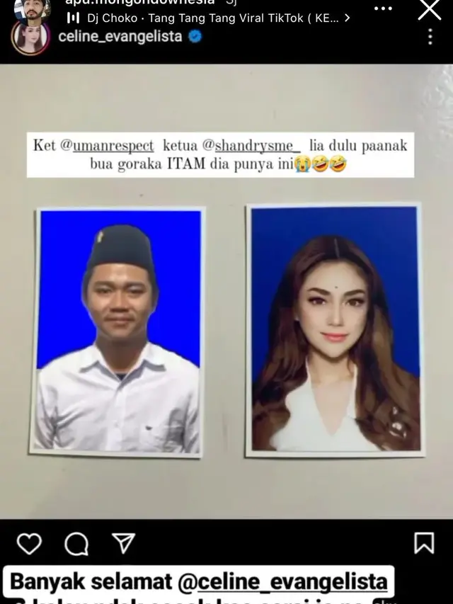 Bikin Heboh, 6 Editan Netizen Pas Foto Nikah Bareng Celine Evangelista Ini Kocak